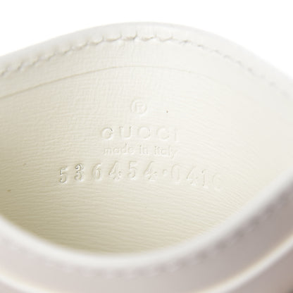 Gucci Calfskin Web Stitched Ophidia Card Holder Off White 6 of 7