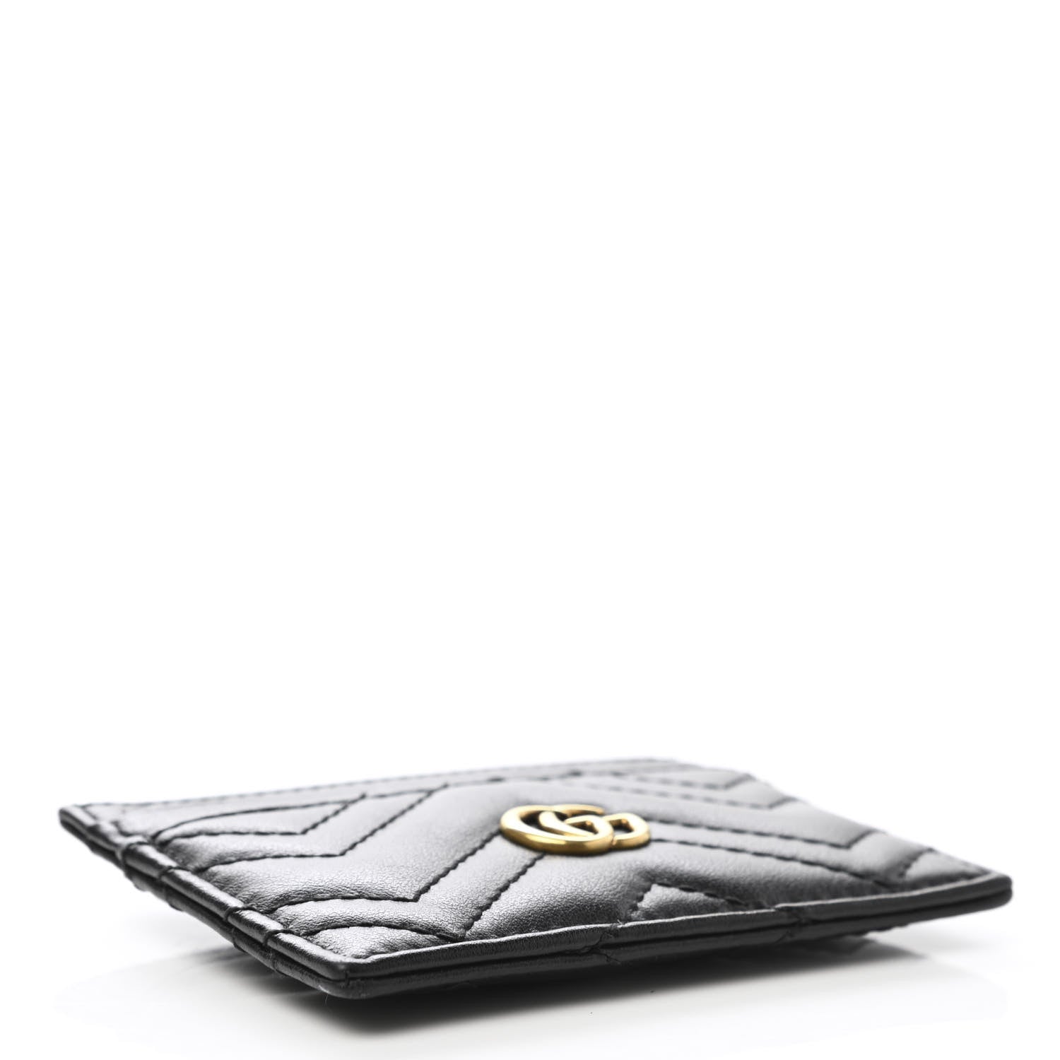Gucci Calfskin Matelasse GG Marmont Card Holder Black 4 of 7
