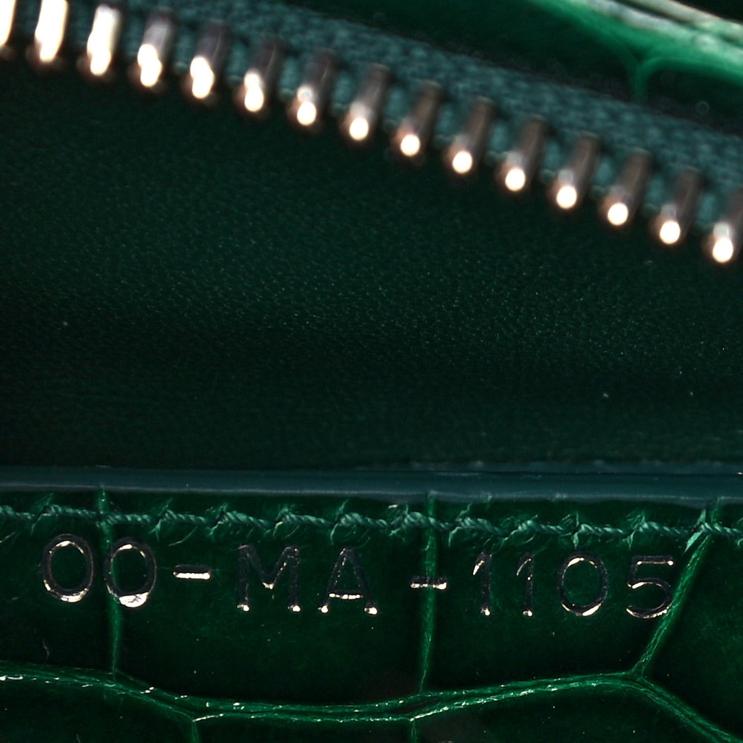 Alligator Medium Lady Dior Dark Green