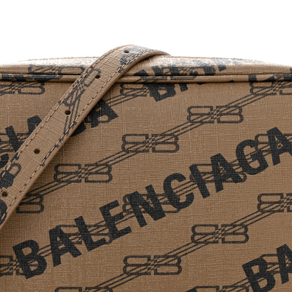 Balenciaga Coated Canvas BB Monogram Allover Logo Small Camera Bag Beige Brown Black 8 of 10