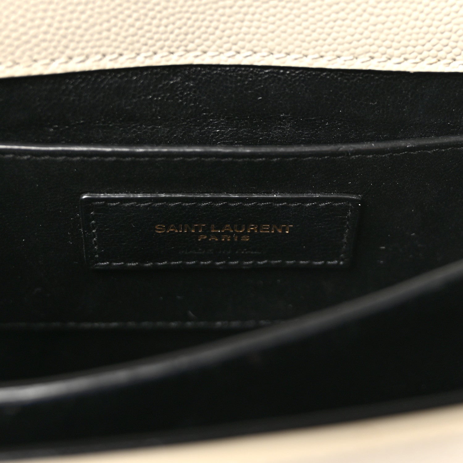 Saint Laurent Grain de Poudre Mini Classic Monogram Cassandra Top Handle Vintage White 6 of 9