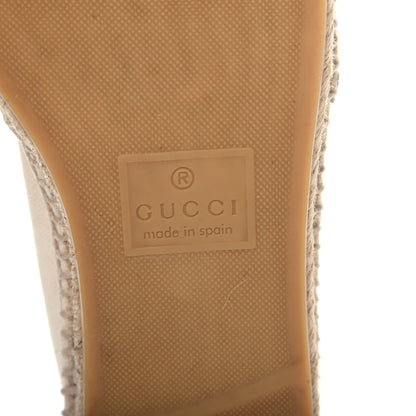 Gucci Canvas Logo Espadrilles 40.5 Greggio White 9 of 11