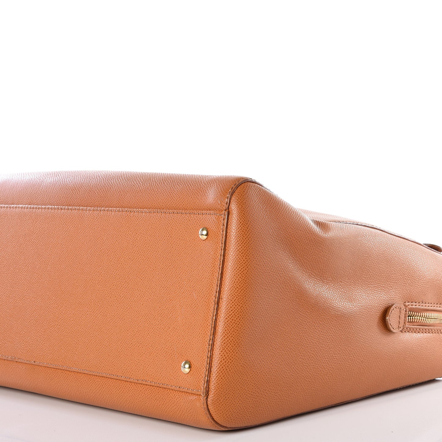 Grained Calfskin Duffle Bag Beige