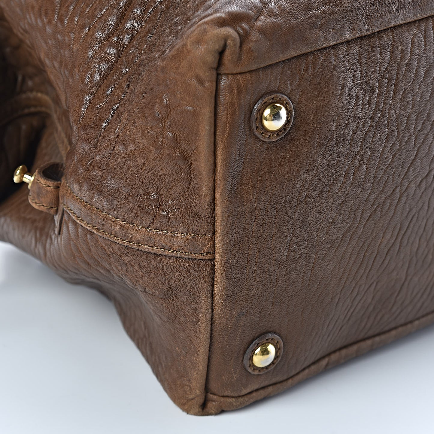 Pebbled Lambskin Medium Easy Sac Brown