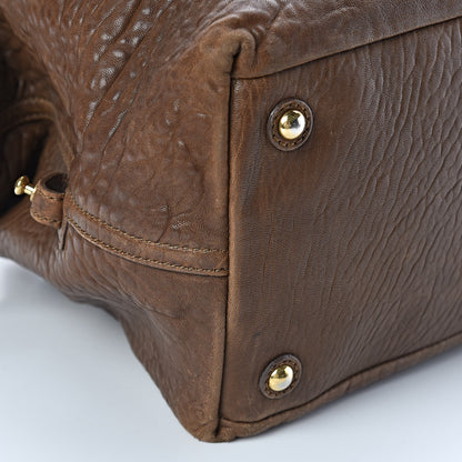 Saint Laurent Pebbled Lambskin Medium Easy Sac Brown 19 of 20