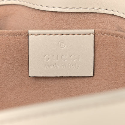 Gucci Calfskin Matelasse Mini GG Marmont Shoulder Bag White 6 of 10