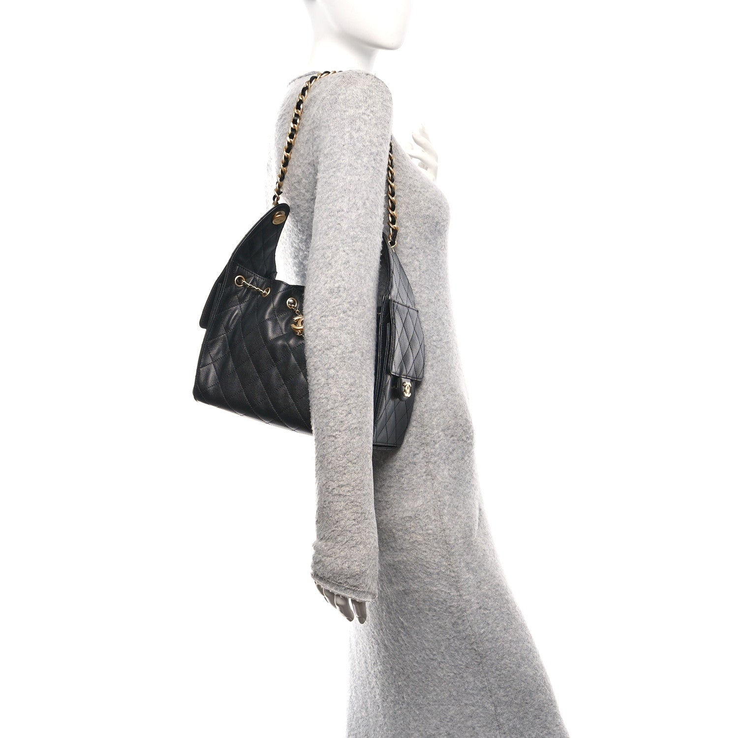 Chanel Caviar Quilted Small Chanel 25 Handbag Black 2 of 11