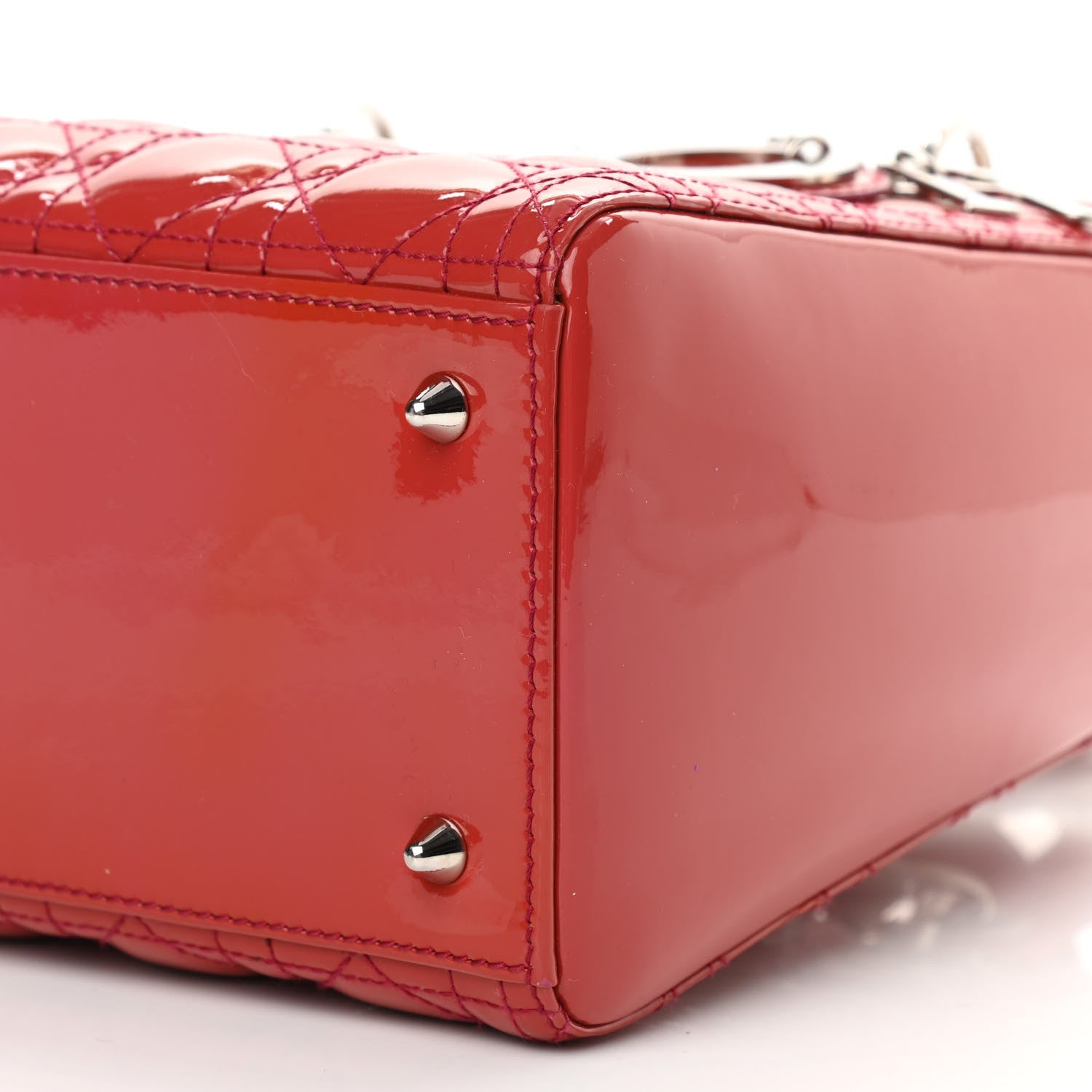 Christian Dior Patent Cannage Medium Lady Dior Red 10 of 10