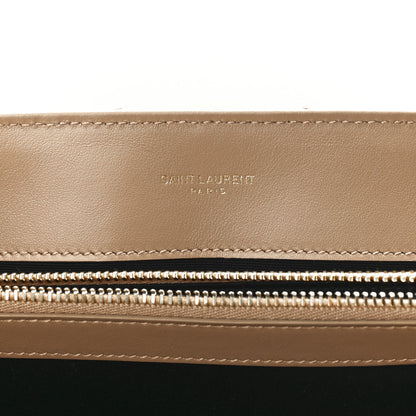 Saint Laurent Calfskin Y Quilted Monogram Medium Loulou Chain Satchel Dark Beige 6 of 12