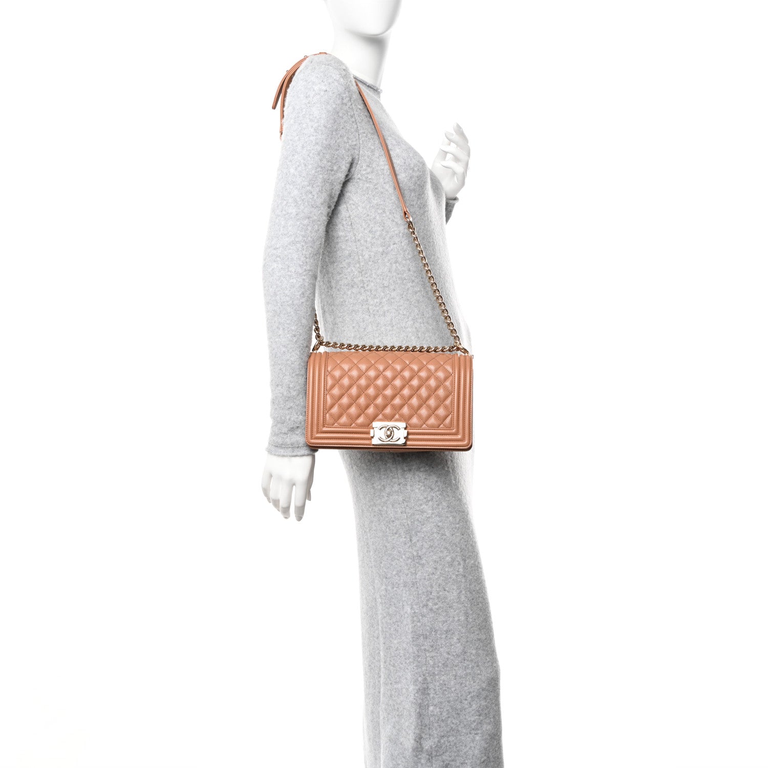 Chanel Caviar Quilted Medium Boy Flap Brown 2 of 11