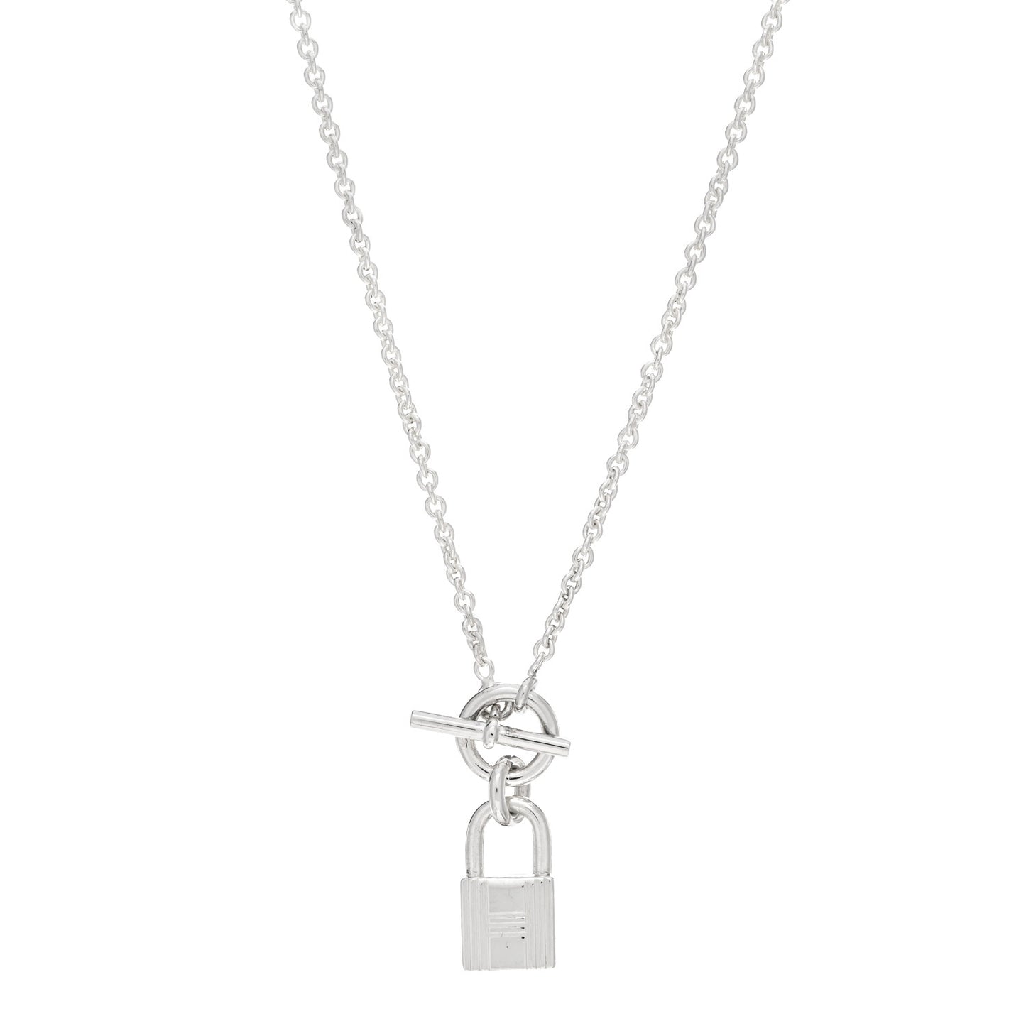 Sterling Silver Cadenas Kelly Lock Pendant Necklace
