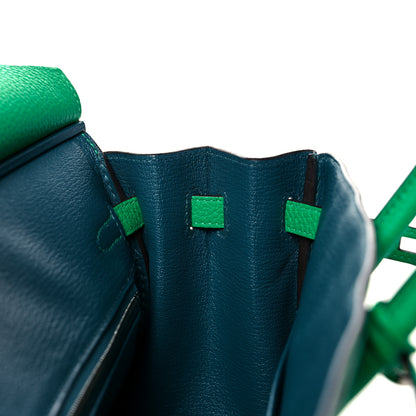 Hermes Togo Verso Birkin 25 Menthe Vert Bosphore 16 of 34
