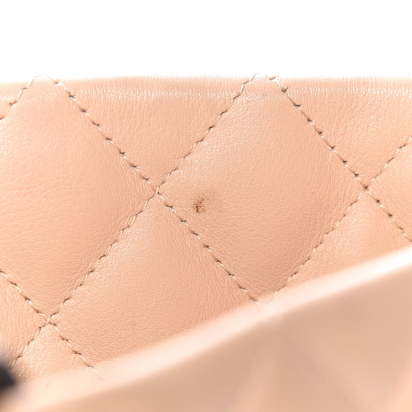 Calfskin Quilted Large Cambon Tote Beige Black