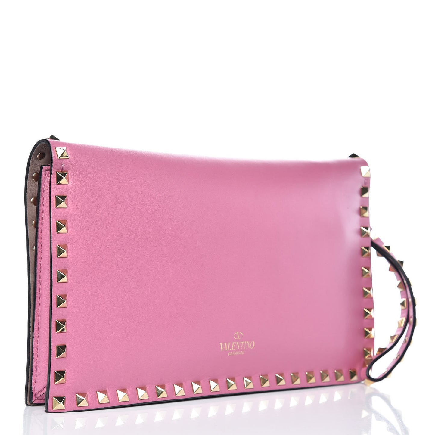 Nappa Rockstud Wristlet Clutch Ninphea