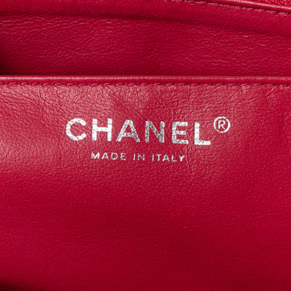 Chanel Lambskin Chevron Quilted Maxi Single Flap Red 6 of 17