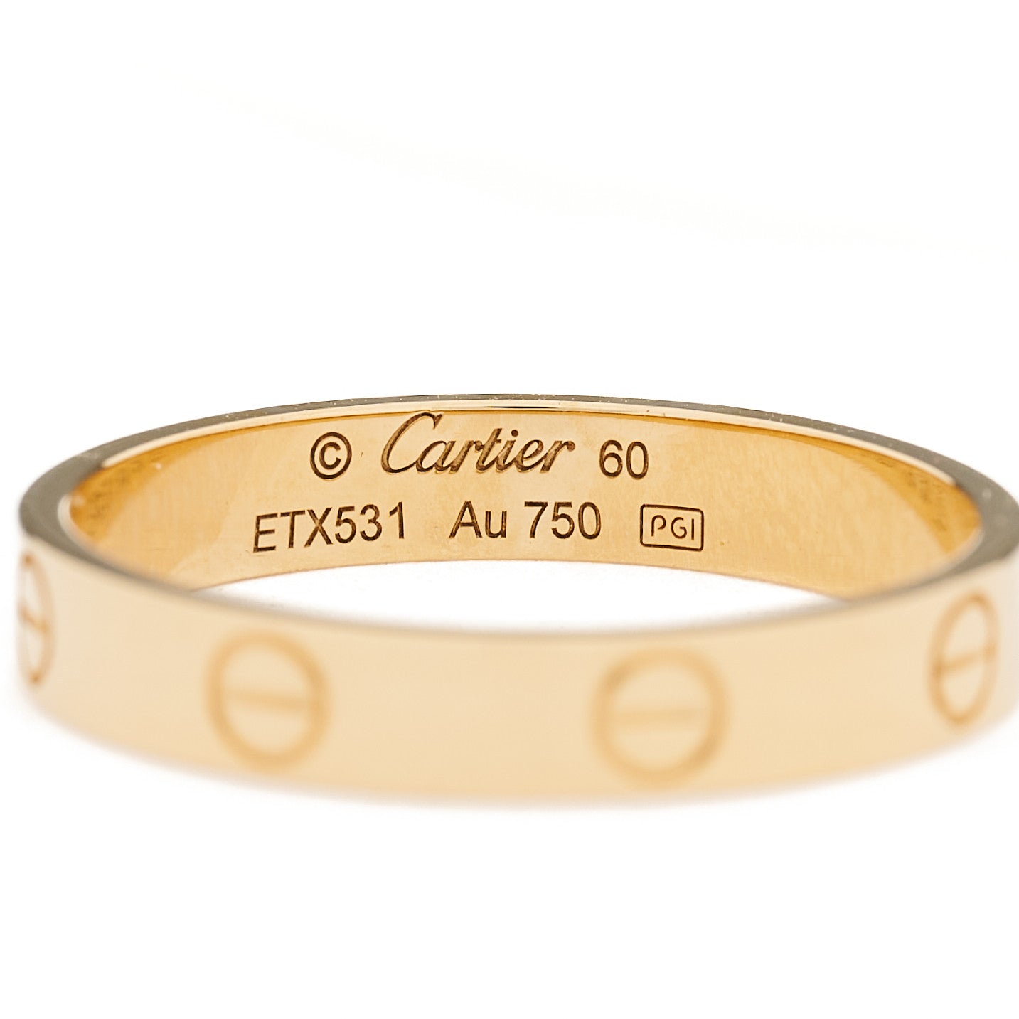 Cartier 18K Yellow Gold 3.5mm LOVE Wedding Band Ring 60 9 4 of 5