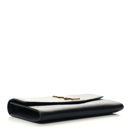 Saint Laurent Grain de Poudre Uptown Chain Wallet Black 5 of 11
