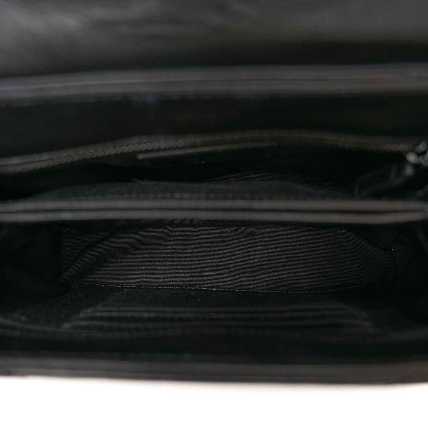 Calfskin Y Quilted Monogram Monochrome Toy Loulou Crossbody Bag Black