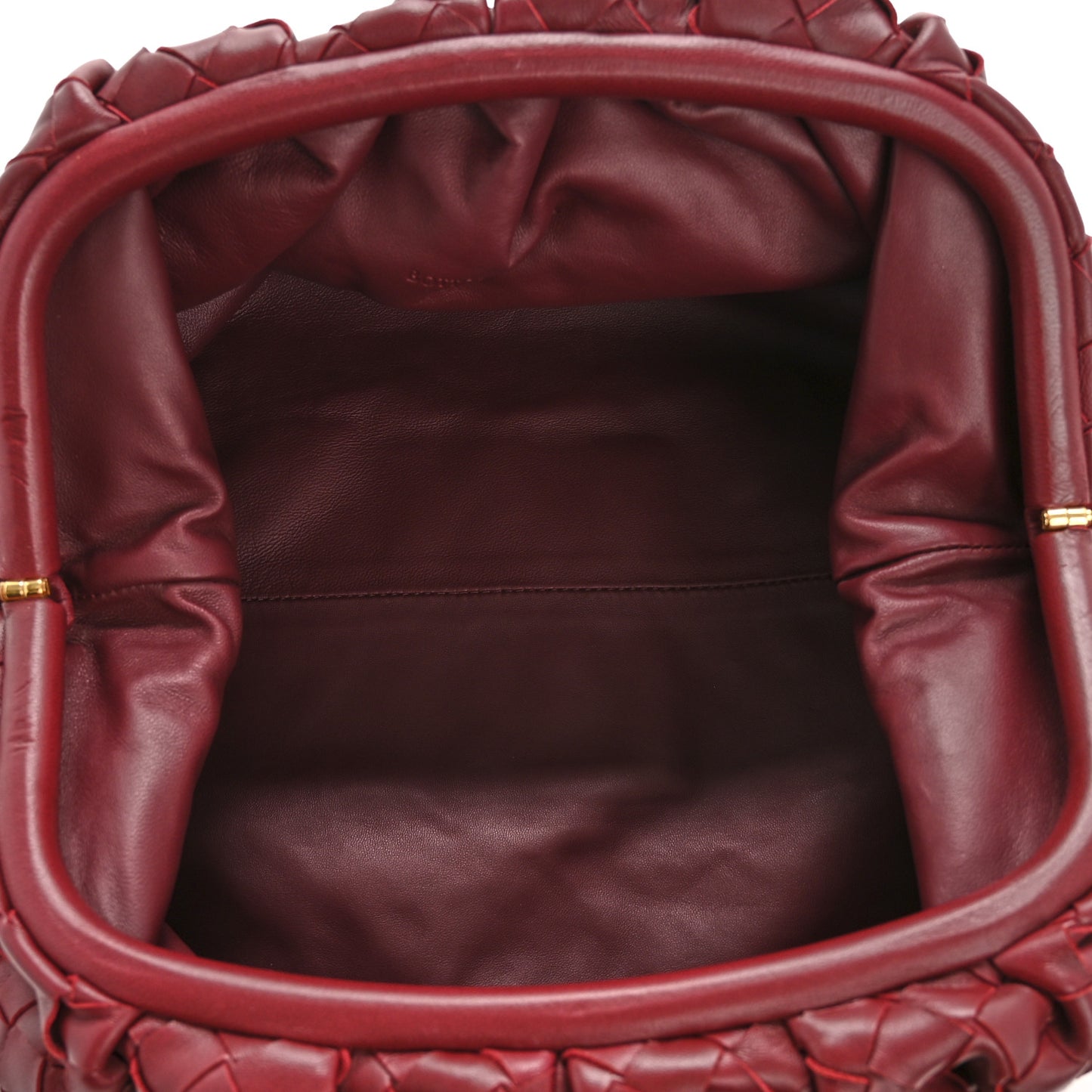 Nappa Maxi Intrecciato The Pouch Oversized Clutch Bordeaux