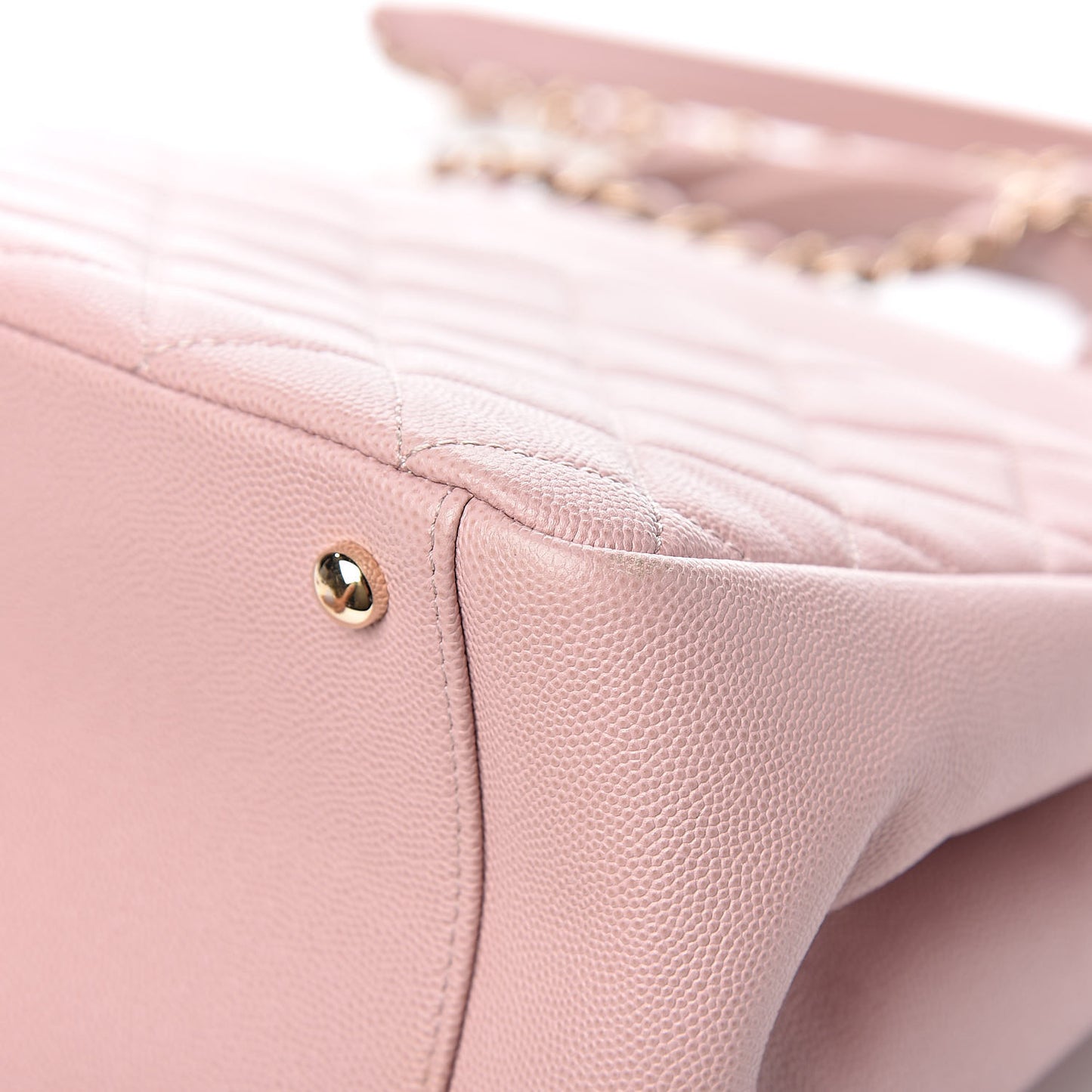 Caviar Quilted Small Business Affinity Shopping Bag Light Pink