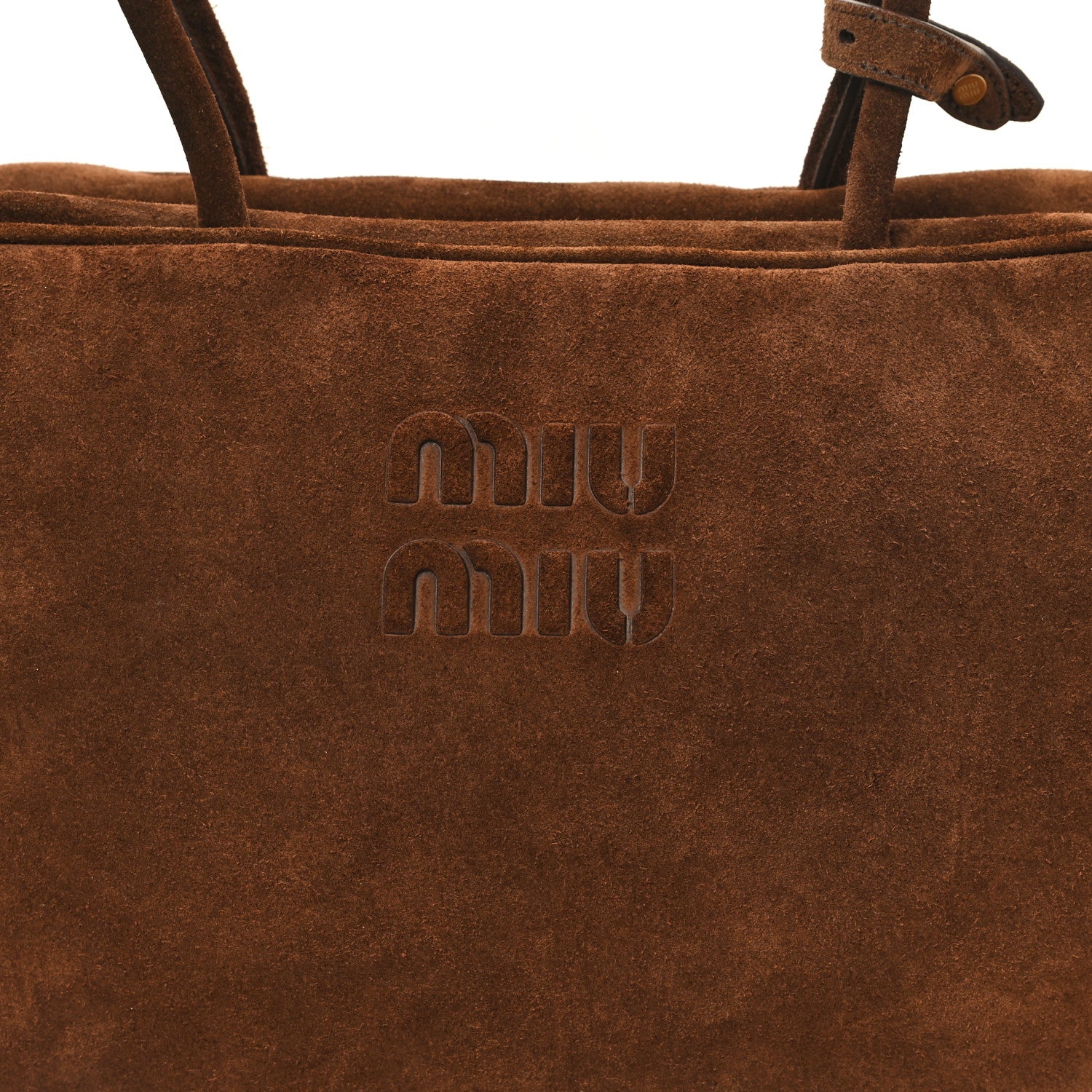 Miu Miu Camoscio Beau Top Handle Bag Cocoa Brown 7 of 11