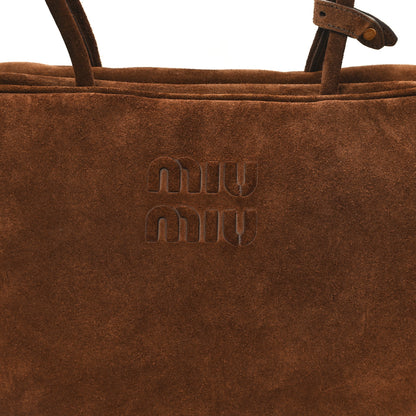 Miu Miu Camoscio Beau Top Handle Bag Cocoa Brown 7 of 11