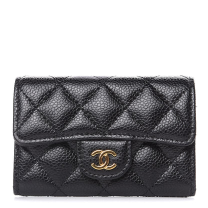 Chanel Caviar Quilted Flap Card Holder Black 1 of 9