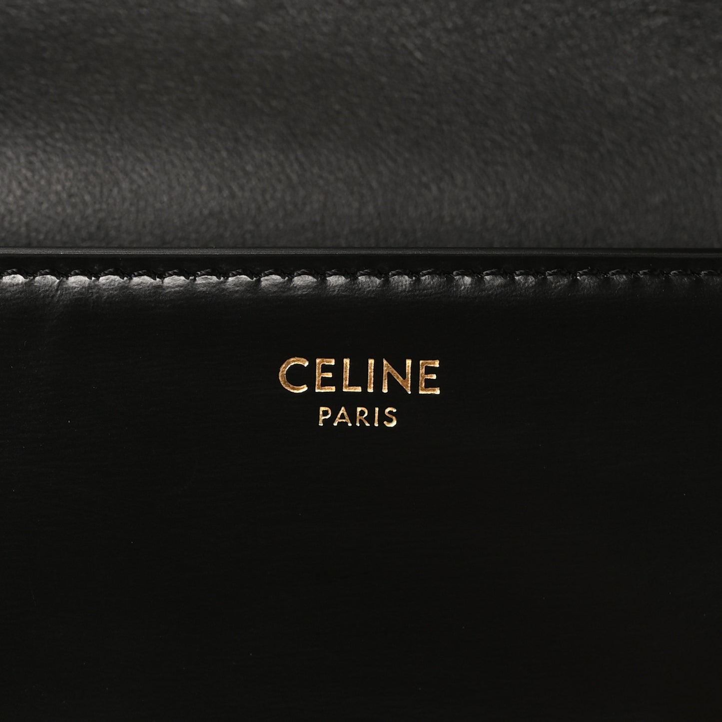 Shiny Calfskin Triomphe Shoulder Bag Black