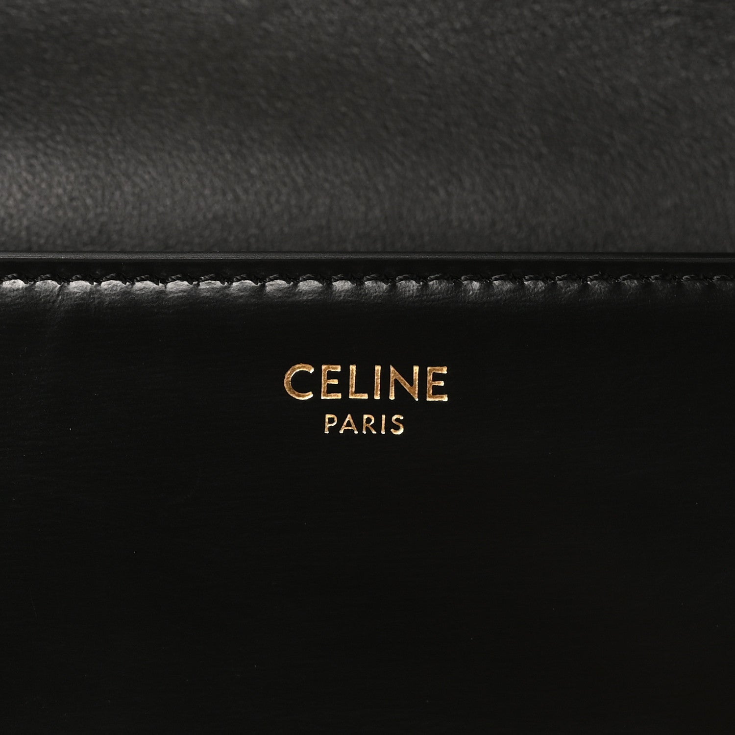 Celine Shiny Calfskin Triomphe Shoulder Bag Black 6 of 9