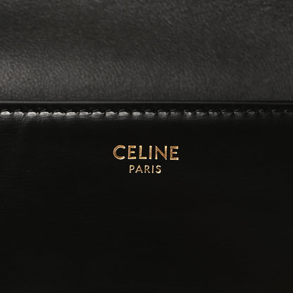 Celine Shiny Calfskin Triomphe Shoulder Bag Black 6 of 9