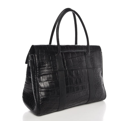 Mulberry Croc Embossed Bayswater Black 3 of 7