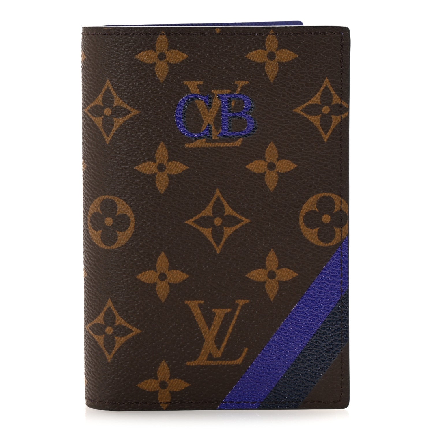 Louis Vuitton Monogram My LV Heritage Passport Cover Violet Bleu Marine 1 of 9