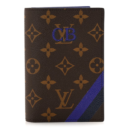 Louis Vuitton Monogram My LV Heritage Passport Cover Violet Bleu Marine 1 of 9