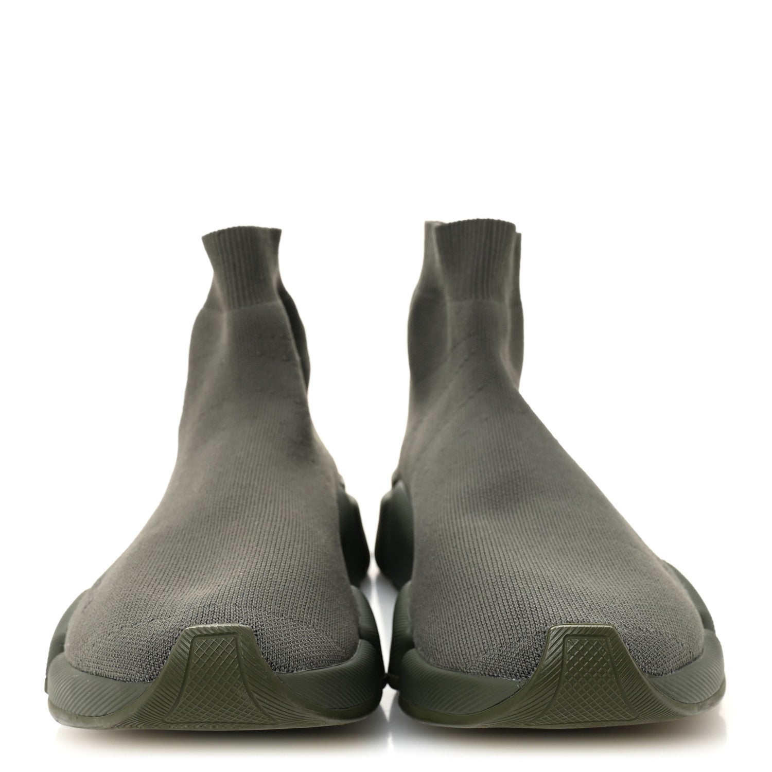 Balenciaga Technical 3D Recycled Knit Womens Speed 2.0 Sneakers 40 Monocolor Dark Kaki 3 of 9