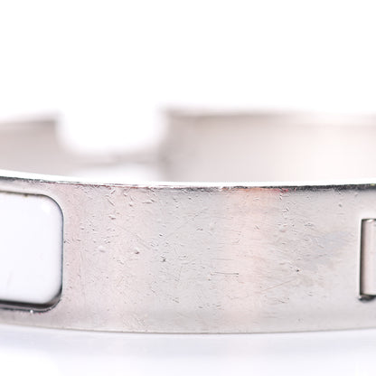 Hermes Enamel Narrow Clic Clac H Bracelet GM White 6 of 8