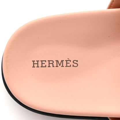 Hermes Suede Goatskin Womens Chypre Sandals 39 Nude 8 of 10
