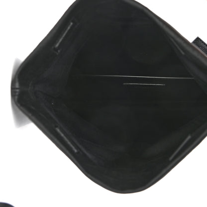 Saint Laurent Calfskin Crocodile Embossed West Hollywood Monogram Fold Over Clutch Black 5 of 7