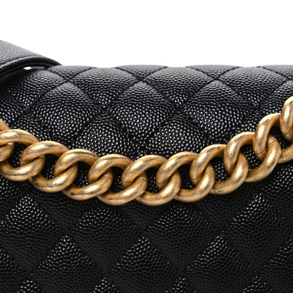 Chanel Caviar Quilted Medium Boy Flap Black 8 of 10