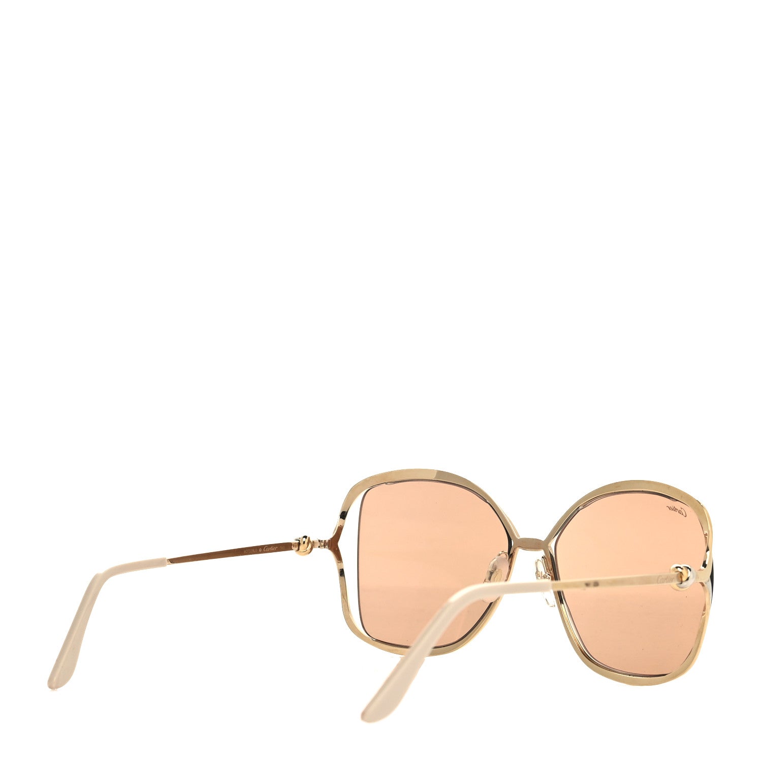 Cartier Metal Trinity Sunglasses CT0225S Brown Gold Silver 4 of 9