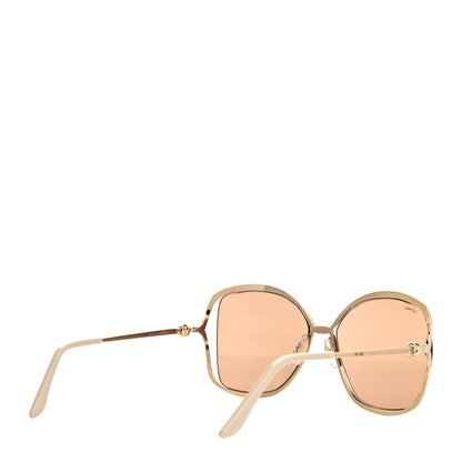 Cartier Metal Trinity Sunglasses CT0225S Brown Gold Silver 4 of 9