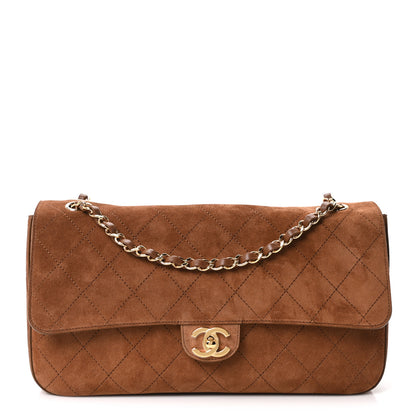 Chanel Suede Calfskin Small Souplissimo Maxi Flap Camel 1 of 11