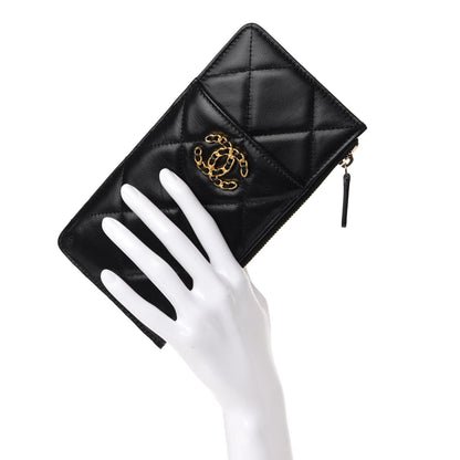 Chanel Lambskin Quilted 19 Phone and Card Holder Black 2 of 8