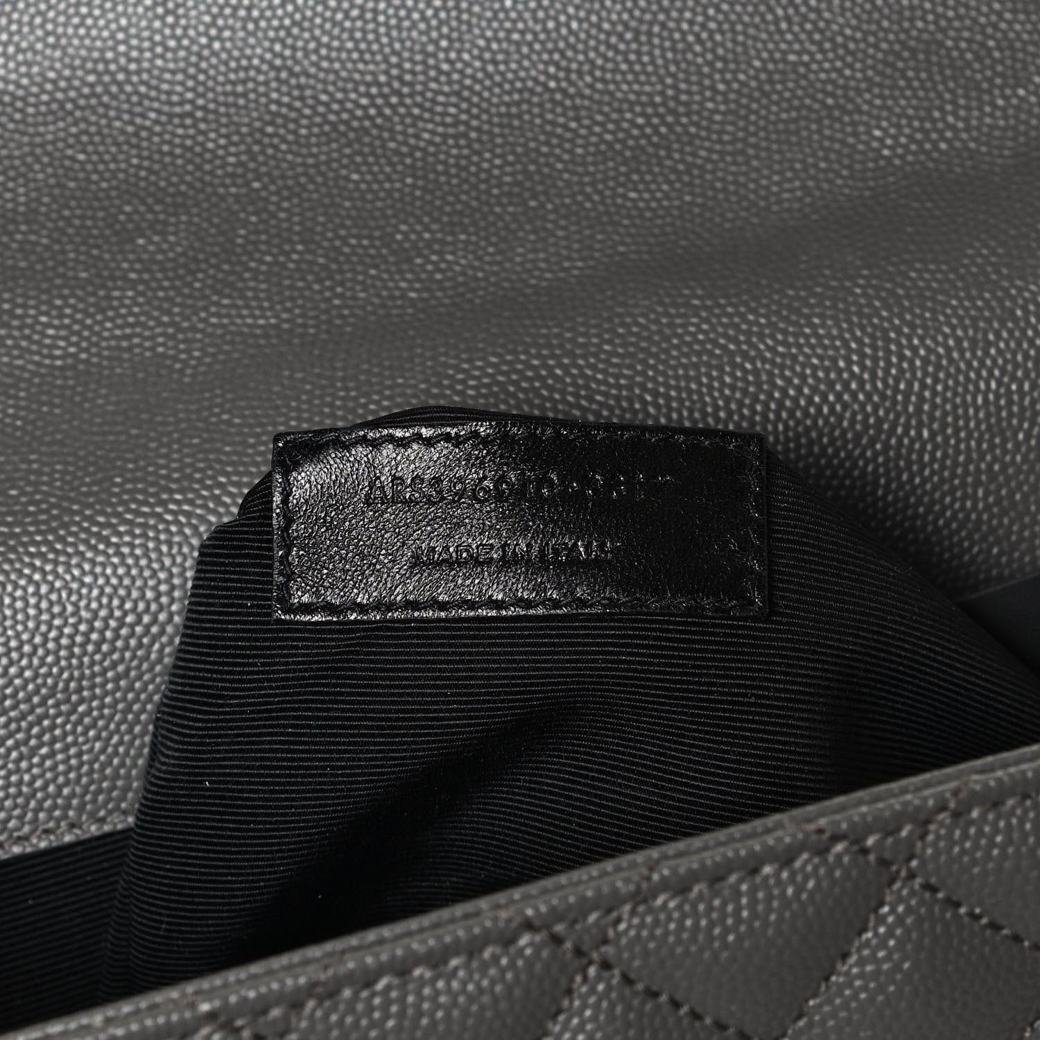 Saint Laurent Grain De Poudre Textured Mixed Matelasse Large Triquilt Monogram Satchel Earth 7 of 11