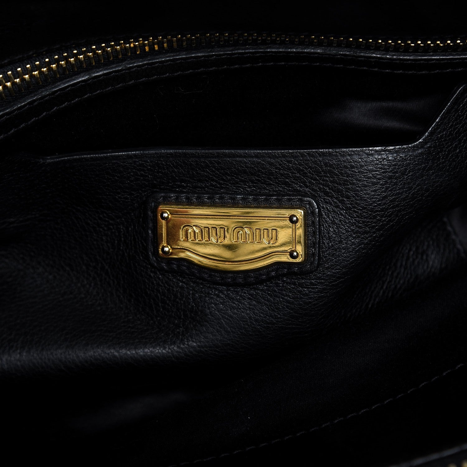 Miu Miu Vitello Daino Tote Nero Black 7 of 15