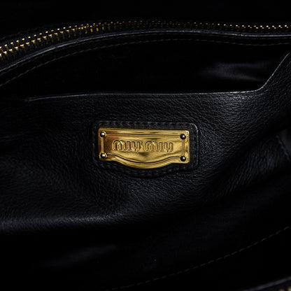 Miu Miu Vitello Daino Tote Nero Black 7 of 15