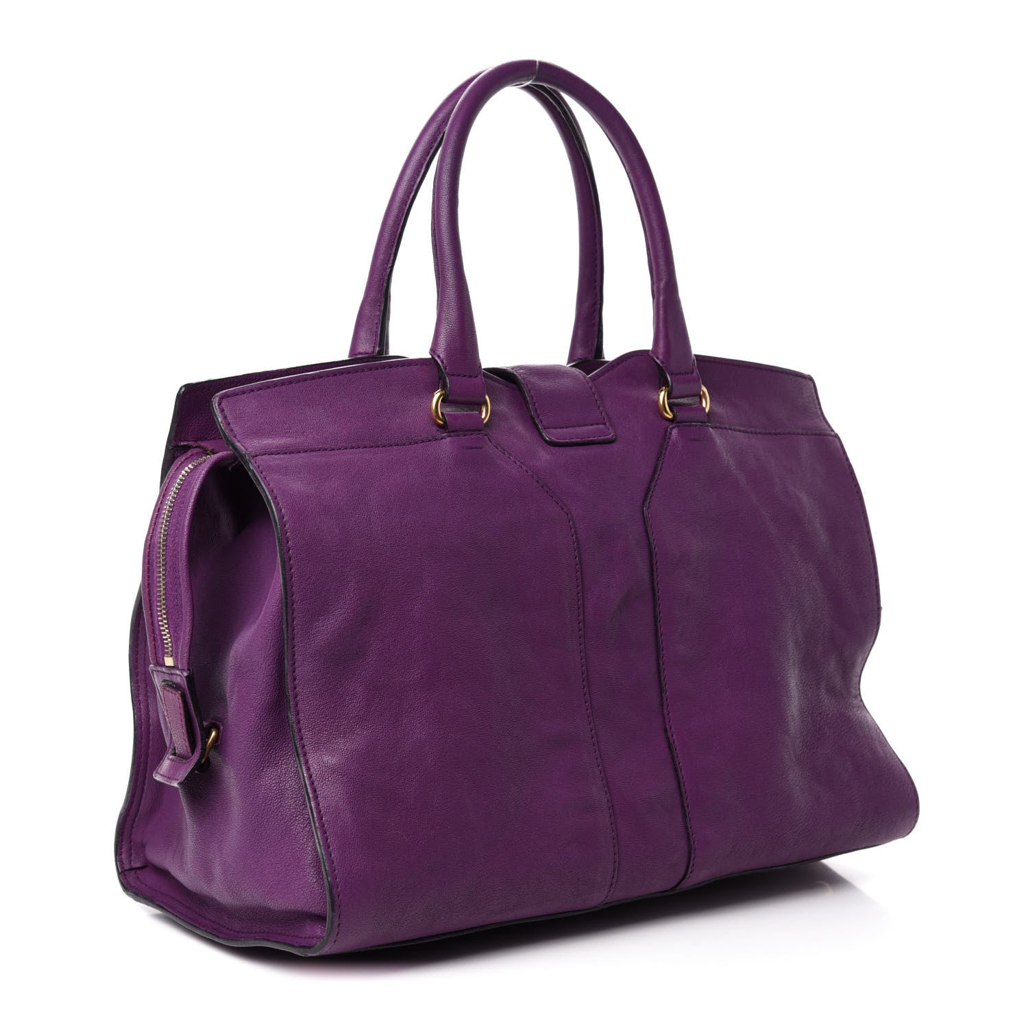 Saint Laurent Sheepskin Medium Cabas ChYc Purple 3 of 11