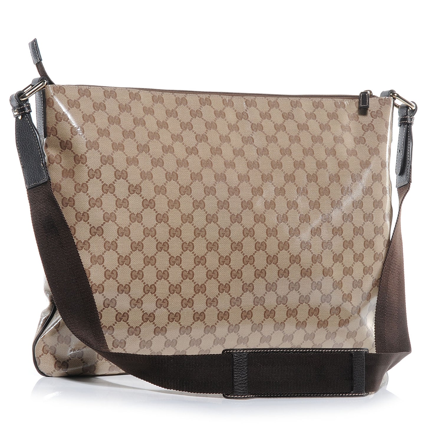 Crystal Monogram Messenger Bag Brown