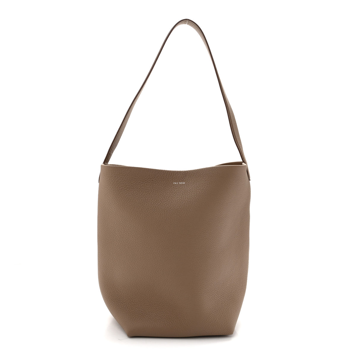The Row Grained Calfskin Medium N/S Park Tote Dark Taupe 1 of 9