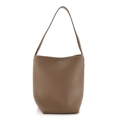The Row Grained Calfskin Medium N/S Park Tote Dark Taupe 1 of 9