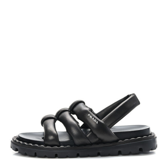 Nappa Padded Blow 20mm Slingback Sandals 39 Black